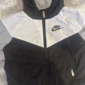 Nike Black and White Hooded Jacket